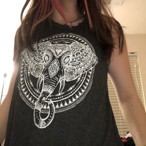 Tank top with elephant